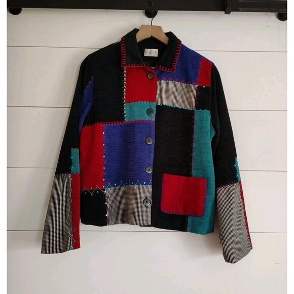 Koret Jackets & Blazers - VTG Art to Wear Eclectic Koret Women Patchwork Jacket Size Small Multicolor Boho